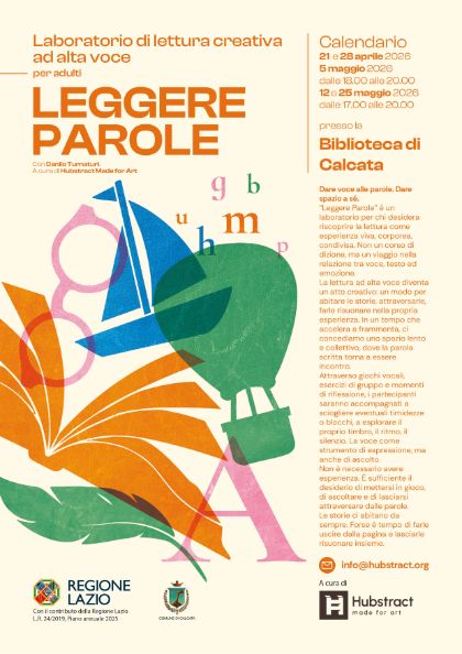 Leggere parole - Laboratorio di lettura creativa ad alta voce per adulti. 